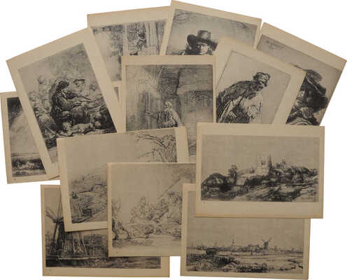 Рембрандт. 12 офортов. [Папка с репродукциями]. М.; Л.: Государственное издательство искусство, 1937.